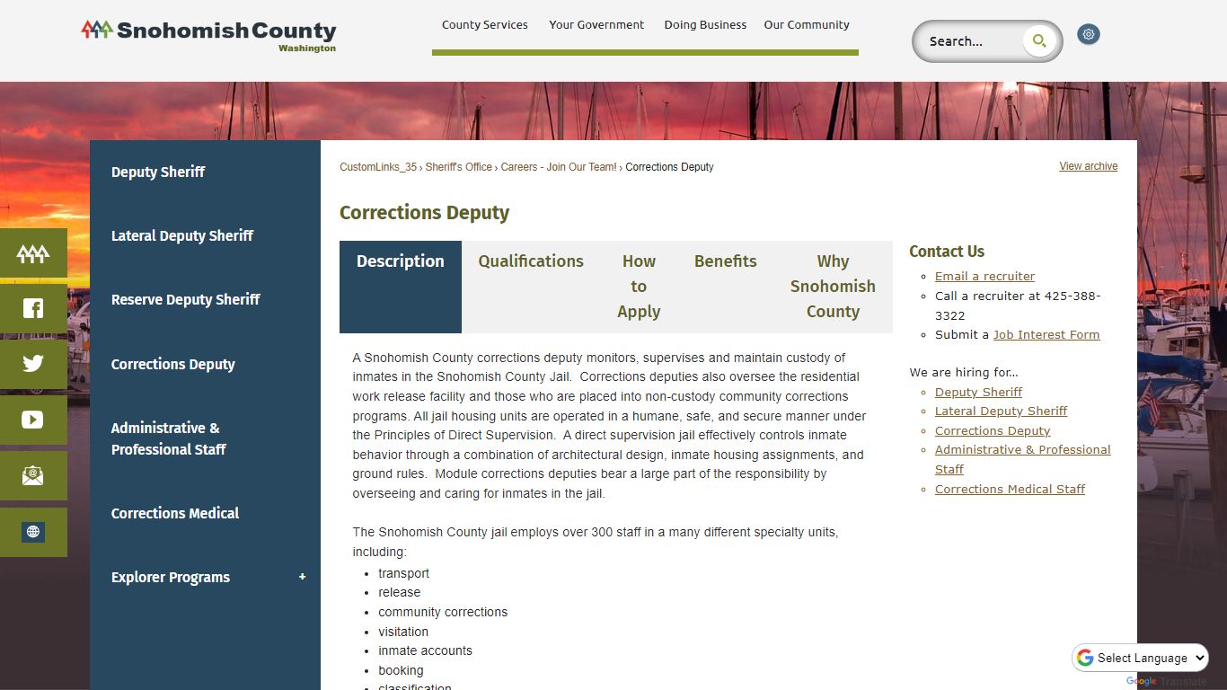 Corrections Deputy | Snohomish County, WA - Official Website
